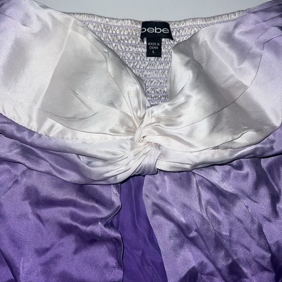 Bebe 90s Y2K Ombré Purple Twist Tie & Smocked Back - Picture 4 of 4